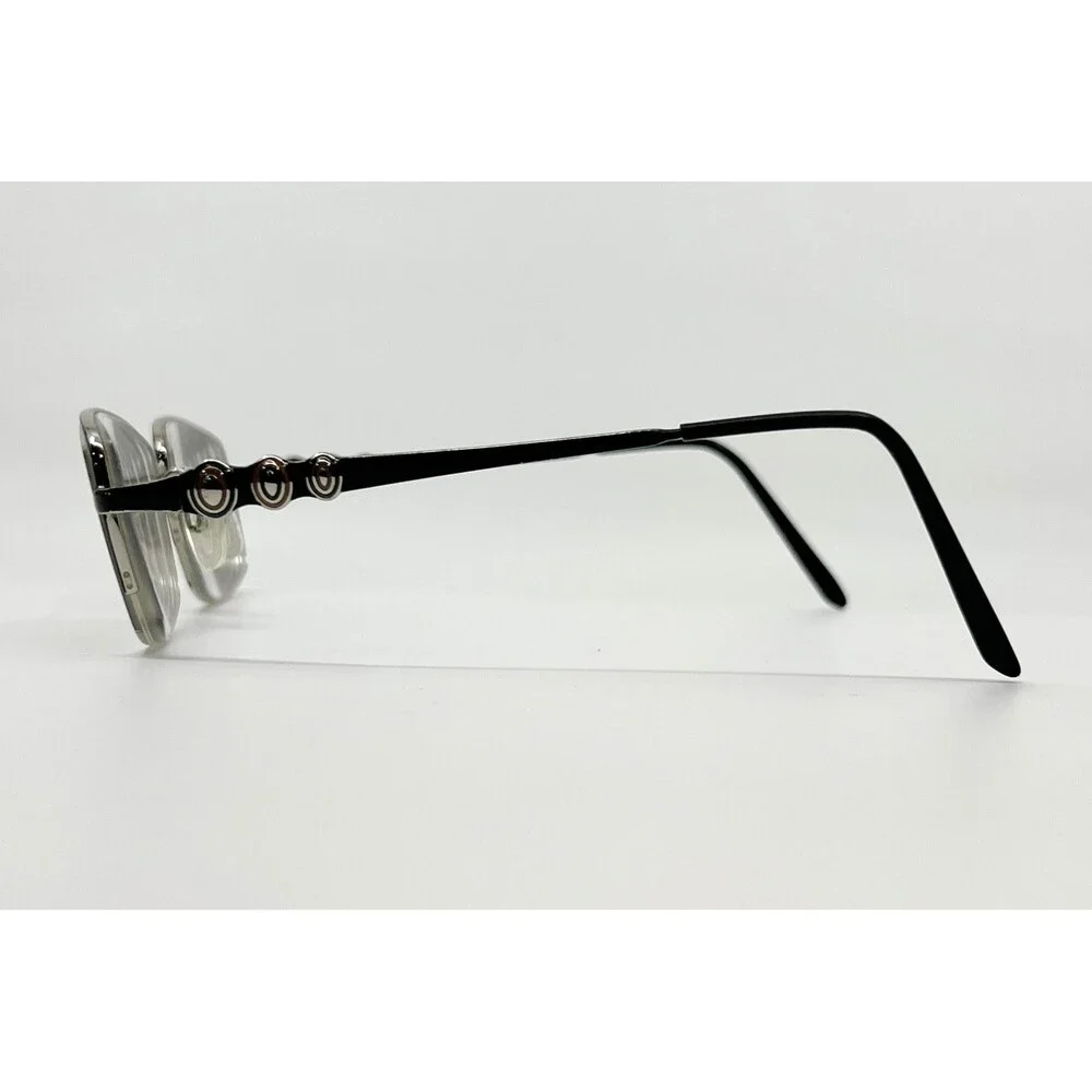 Elle Eyeglass Frames Women Black Silver EL13417 Rectangle 52-17-135 52mm